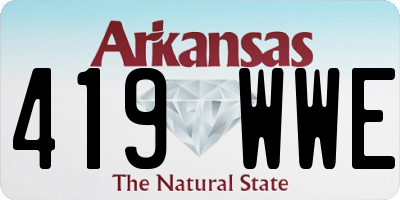 AR license plate 419WWE