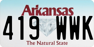 AR license plate 419WWK