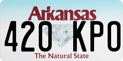 AR license plate 420KPO