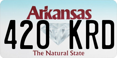 AR license plate 420KRD
