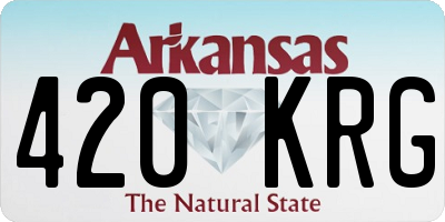 AR license plate 420KRG