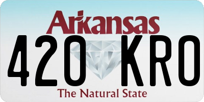 AR license plate 420KRO