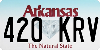 AR license plate 420KRV