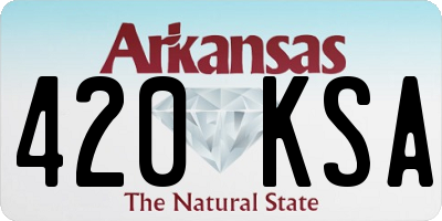 AR license plate 420KSA