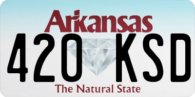AR license plate 420KSD