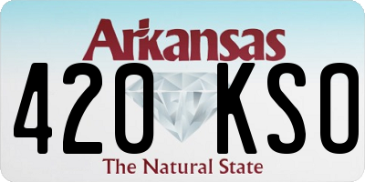 AR license plate 420KSO