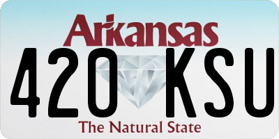 AR license plate 420KSU