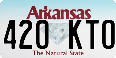 AR license plate 420KTO