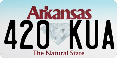 AR license plate 420KUA
