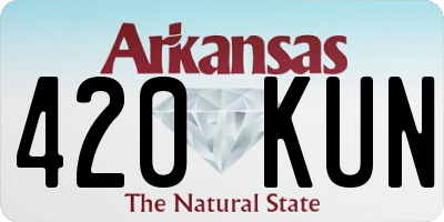 AR license plate 420KUN