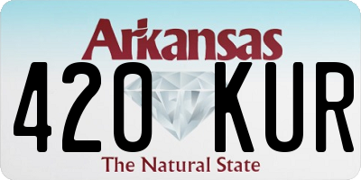 AR license plate 420KUR