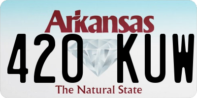 AR license plate 420KUW