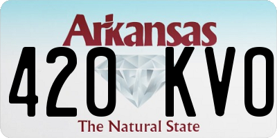 AR license plate 420KVO
