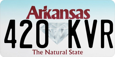 AR license plate 420KVR