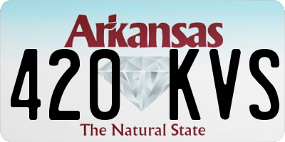AR license plate 420KVS