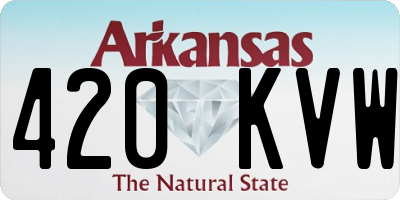 AR license plate 420KVW