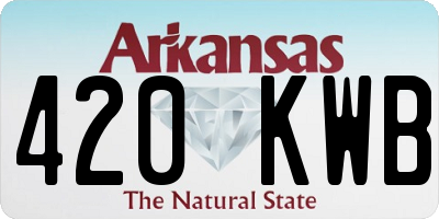 AR license plate 420KWB