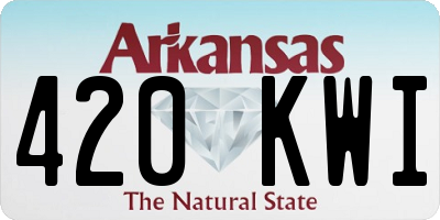 AR license plate 420KWI
