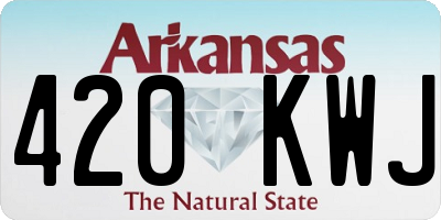 AR license plate 420KWJ
