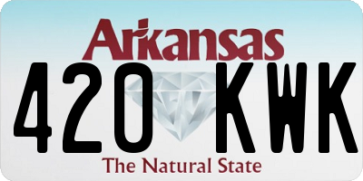 AR license plate 420KWK