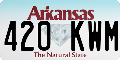 AR license plate 420KWM
