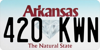 AR license plate 420KWN
