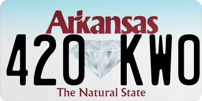 AR license plate 420KWO