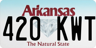 AR license plate 420KWT