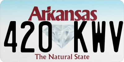 AR license plate 420KWV
