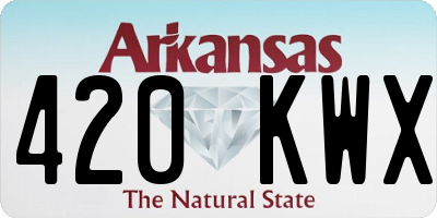 AR license plate 420KWX