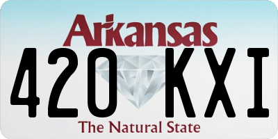 AR license plate 420KXI