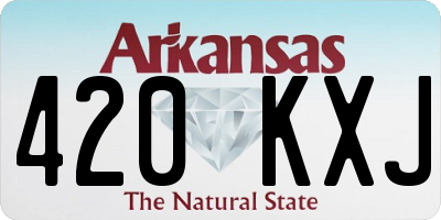 AR license plate 420KXJ