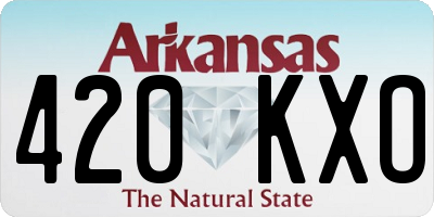 AR license plate 420KXO