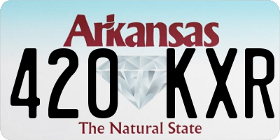 AR license plate 420KXR