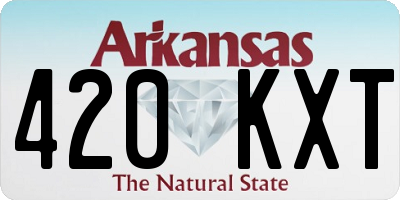 AR license plate 420KXT