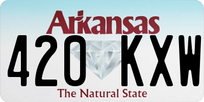 AR license plate 420KXW
