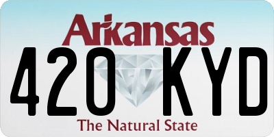 AR license plate 420KYD
