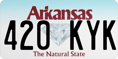 AR license plate 420KYK