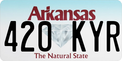 AR license plate 420KYR