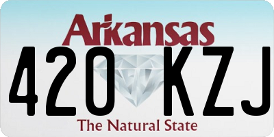 AR license plate 420KZJ