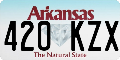 AR license plate 420KZX