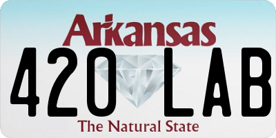 AR license plate 420LAB