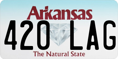 AR license plate 420LAG