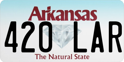 AR license plate 420LAR