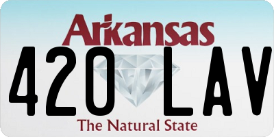 AR license plate 420LAV