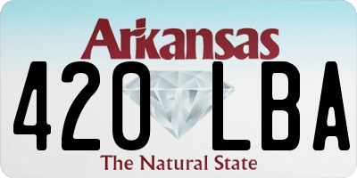 AR license plate 420LBA