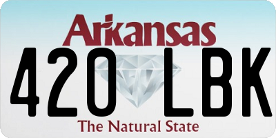 AR license plate 420LBK