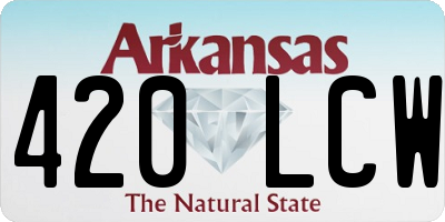 AR license plate 420LCW