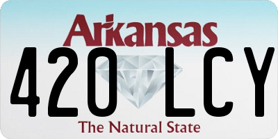 AR license plate 420LCY