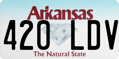 AR license plate 420LDV
